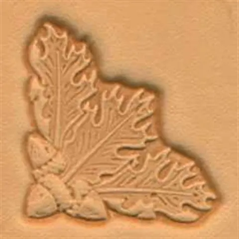 Stempel 30 x 25 mm, Narożnik liść dębu