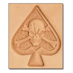 Stempel 30 x 25 mm, Pik z czaszką