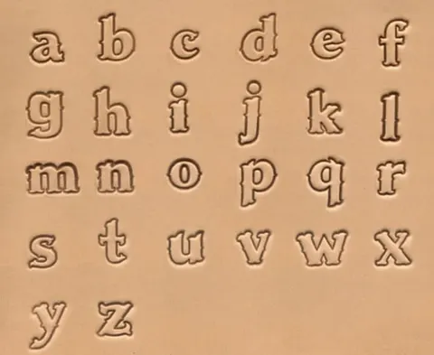 Zestaw stempli: Alfabet, małe litery
