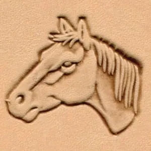 Stempel 30 x 25 mm, Głowa konia, lewa