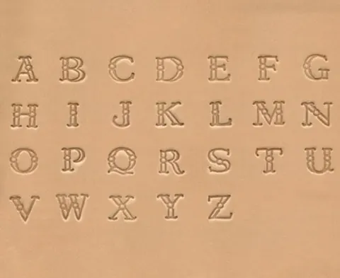 Zestaw stempli: Alfabet "Fancy" 9,5 mm