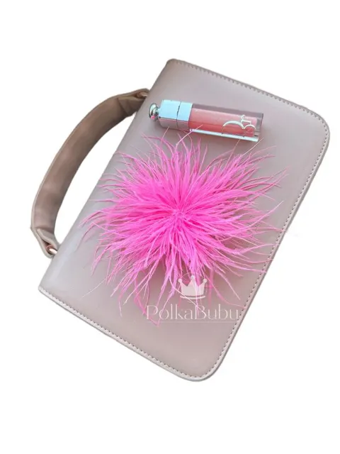 Broszka Pink Piórka