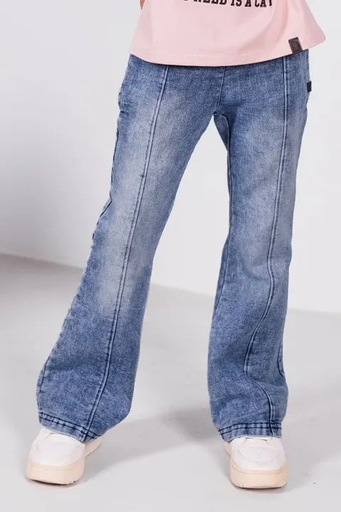 Spodnie dzwony JEANS niebieskie