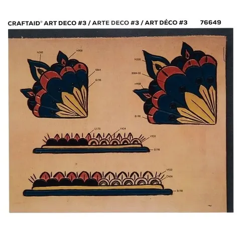 ART DECO 3 CRAFTAID® nr 76649, wzornik do zdobień