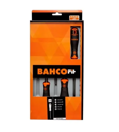 BAHCO ZESTAW 5 WKRĘTAKÓW BAHCOFIT PŁASKIE/PHILLIPS B219.005