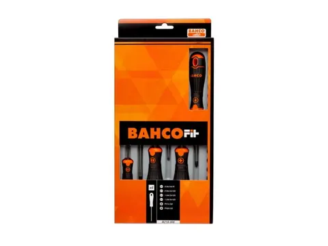 BAHCO ZESTAW 6 WKRĘTAKÓW BAHCOFIT PŁASKIE/PHILLIPS B219.006