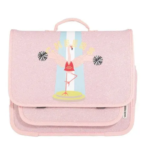 Tornister 6-12 lat Schoolbag Paris LARGE Flamingo | Jack Piers