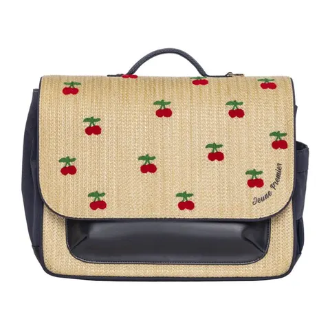 Tornister 6-8 lat It Bag MIDI Raffia Cherry | Jeune Premier