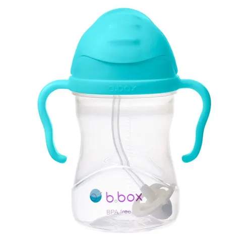 Butelka - Bidon / Kubek ZE SŁOMKĄ 240 ml LAZUROWY | b.box