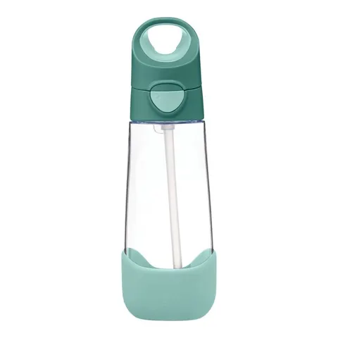 Butelka tritanowa - bidon ZE SŁOMKĄ 600 ml EMERALD FOREST | b.box