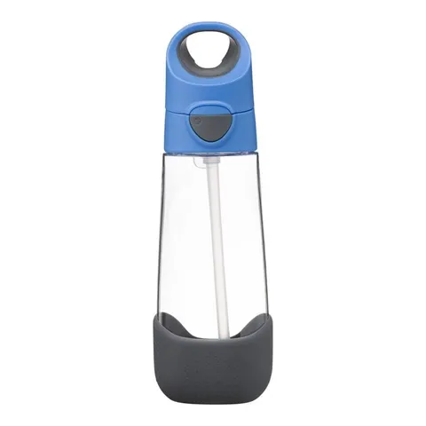 Butelka tritanowa - bidon ZE SŁOMKĄ 600 ml BLUE SLATE | b.box