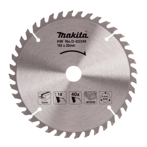 Makita D-03349 TARCZA TNĄCA DO DREWNA 165x20mm 40Z