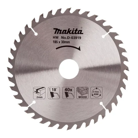 Makita D-03919 Tarcza tnąca do drewna 185x30mm 40Z