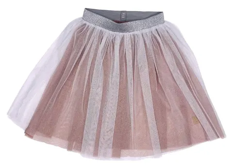 Spódniczka dwustronna 209-24 TULLE SKIRT - PINK & SILVER