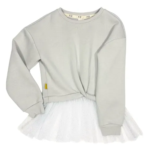 Tunika 233-24 TUNIC WH TULLE / GRAY