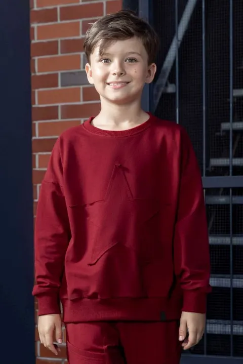 Bluza GWIAZDA bordo