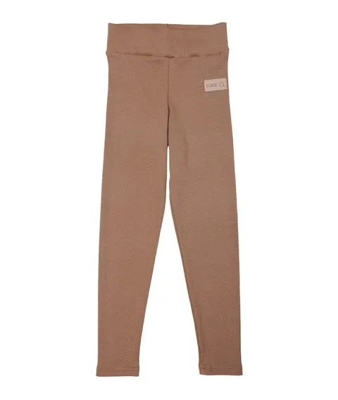 Legginsy prążkowane RIB carmel