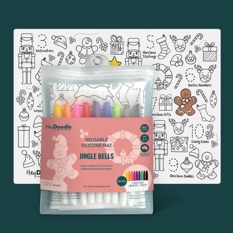 Duża Mata Silikonowa A3 Wesołych Świąt 3 lata+ HeyDoodle HDPM013