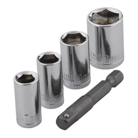 Zestaw nasadek 1/4 cala 7, 8, 10, 13 WOLFCRAFT