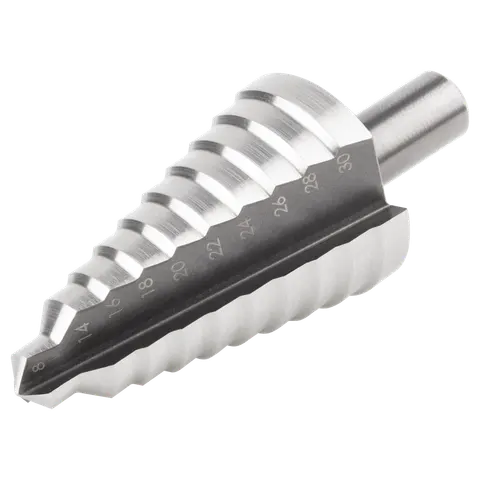 Wiertło stopniowane HSS 8-30mm , trzpień 10mm WOLFCRAFT