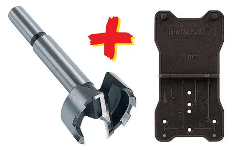 Wiertło Forstnera 35/90 + szablon WF8728000 WOLFCRAFT