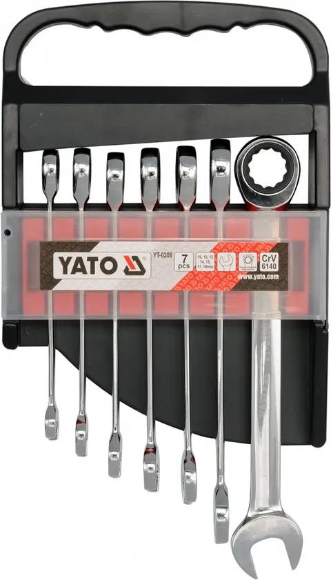 YATO KPL. KLUCZY PŁASKO-OCZKOWYCH Z GRZECHOTKĄ YT-0208