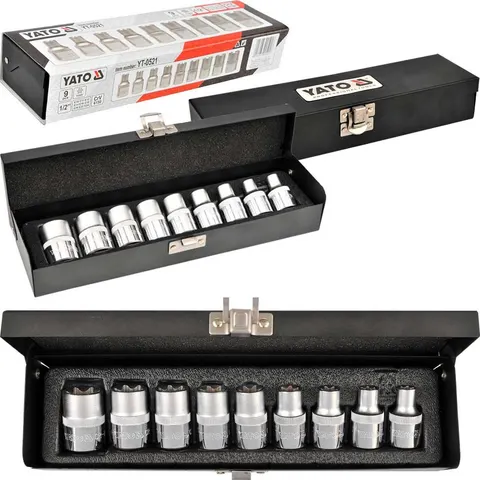 Klucze nasadowe TORX E10-E24 YATO YT-0521