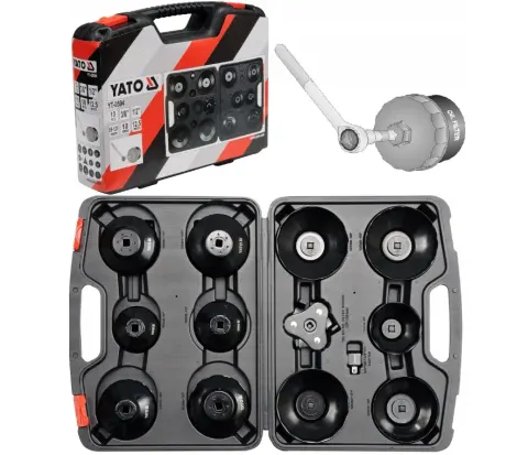Klucze nasadowe do filtrów oleju, zestaw 13 szt. YATO YT-0594