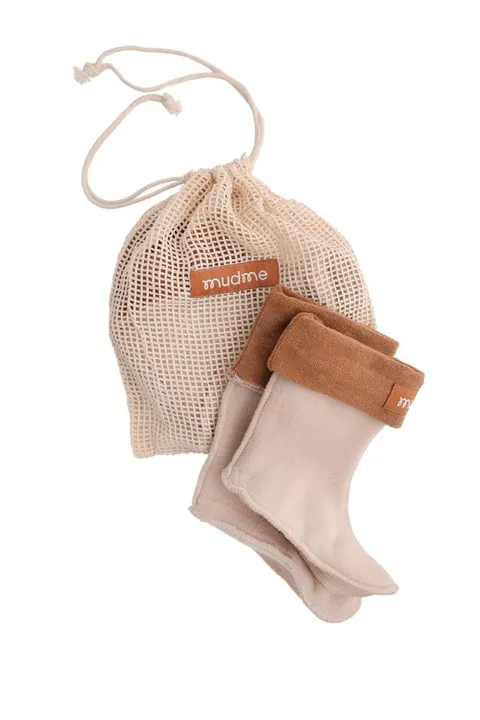 Ocieplacze do kaloszy mudme Caramel Cookie KARMELOWE polarowe