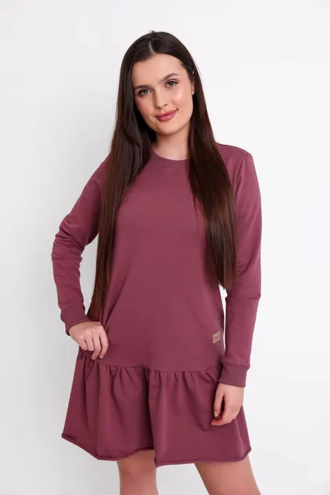 Sukienka damska dress FRILLY rose brown
