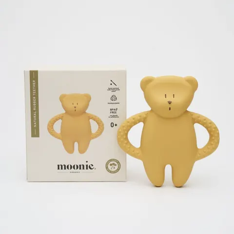 Gryzak z Naturalnego Kauczuku HONEY miś 0 m+ MOONIE