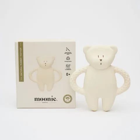 Gryzak z Naturalnego Kauczuku POLAR miś 0 m+ MOONIE