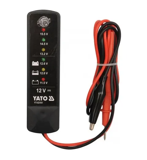YATO SAMOCHODOWY MIERNIK NAPIĘCIA 12V YT-83101