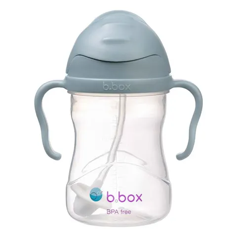 Butelka - Bidon / Kubek ZE SŁOMKĄ 240 ml BŁĘKITNY | b.box