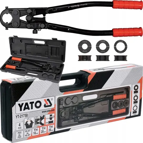 Praska, zaciskarka PEX-AL-PEX z 3 matrycami TH YATO YT-21750