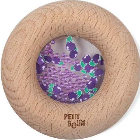 Grzechotka Sensoryczna Bakłażan 6 m+ Petit Boum 85764