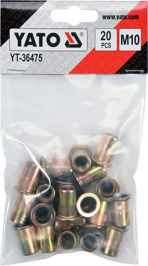 YATO NITONAKRĘTKI STALOWE M10 20SZT. YT-36475