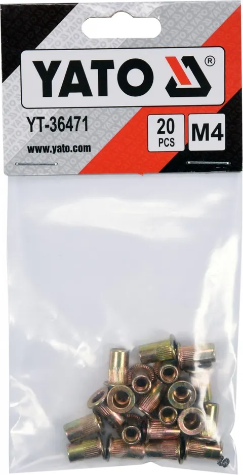 YATO NITONAKRĘTKI STALOWE M4 20SZT. YT-36471