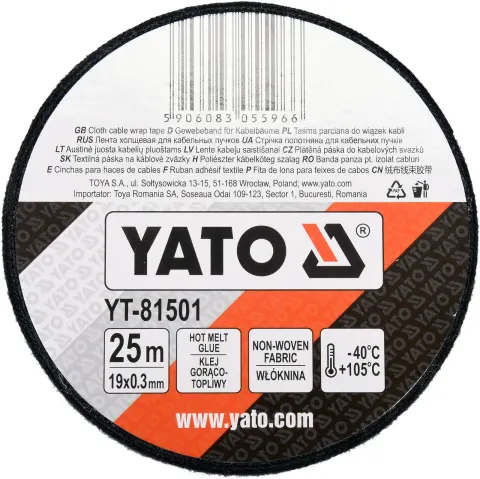 Taśma Parciana do Wiązek Kabli 25M 19MM Yato YT-81501