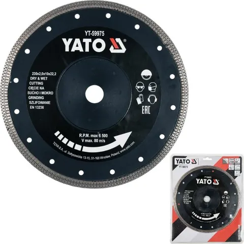 YATO TARCZA DO CIĘCIA CERAMIKI 230MM YT-59975