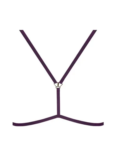 Samanta - Harness Silvia V100 bakłażanowy L/XL Fioletowy