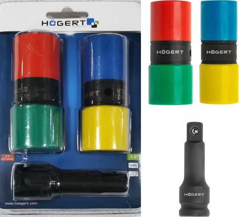 Zestaw nasadek udarowych dwustronnych1/2'' HOGERT HT4R006
