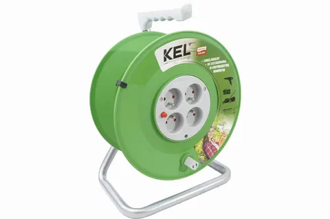 PLASTROL BĘBEN Z GNIAZDEM 4X2P+Z, 16A, MAX-50M 3X1,5MM PROFESSIONAL LINE KEL W97082