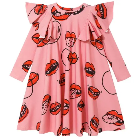 Sukienka Pompom Dress PINK LIPS