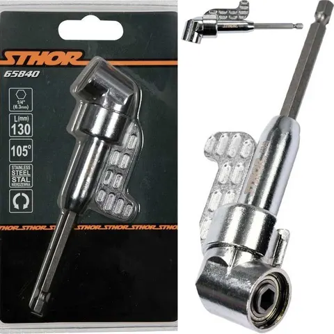 STHOR ADAPTER KĄTOWY 130MM 1/4" 65840