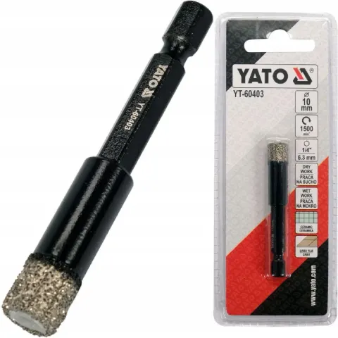 YATO WIERTŁO DIAMENTOWE DO GRESU 10MM HEX YT-60403