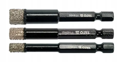 YATO ZESTAW DIAMENTOWYCH WIERTEŁ DO GRESU 3SZT YT-60409