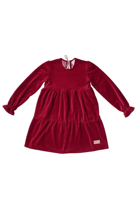 Sukienka VELVET LEA dress RED czerwona
