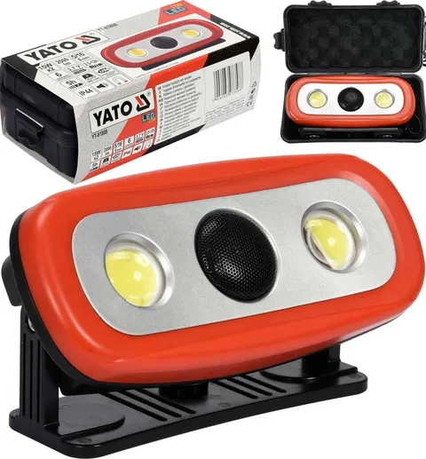 YATO REFLEKTOR PRZENOŚNY GŁOŚNIK 2X15W 2000LM YT-81808