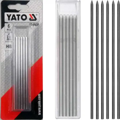Komplet 6 szt. rysików do ołówka automatycznego YT-69290 YATO YT-69291